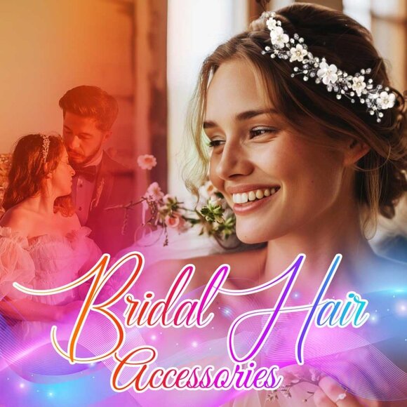 Flower Bride Wedding Hair Vine Pearl Bridal Hair Piece Leaf Hair Accessories Rhi - Picture 4 of 7